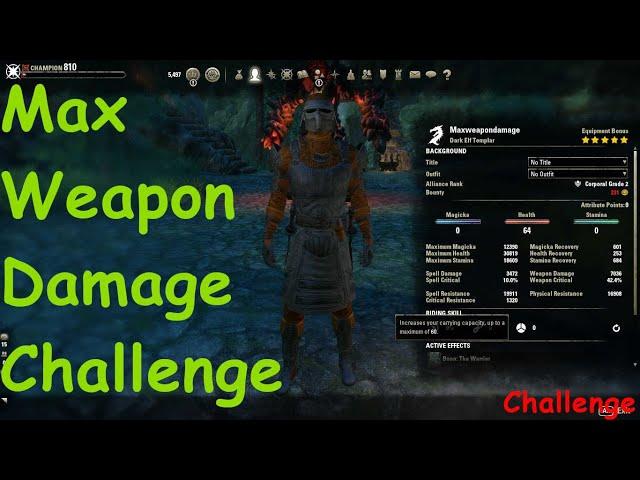 ESO:Max Weapon Damage Challenge