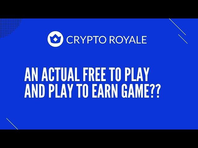 Crypto Royale Game ($ROY), What Is It and How Much I Made Playing It.  Free To Play, Play to Earn.