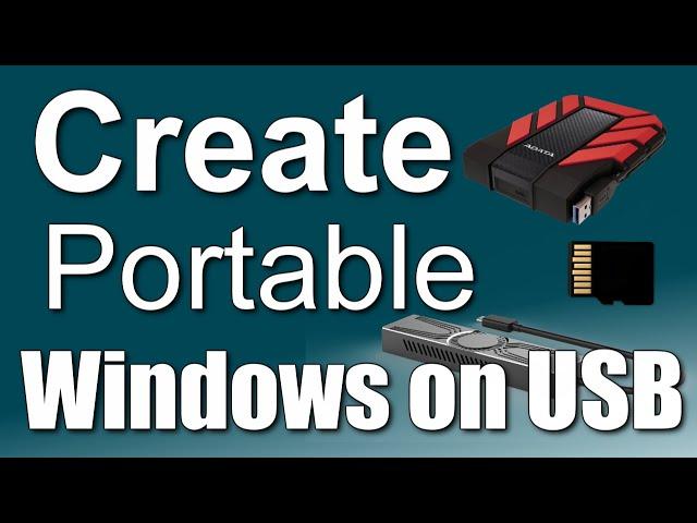 How to install Windows 10/11 on a External HDD,SSD, MicroSD or NVMe️Portable Windows️Windows to Go