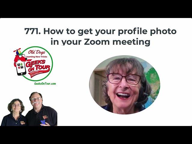 How To Show Your Profile Photo in a Zoom Meeting Tutorial Video 771