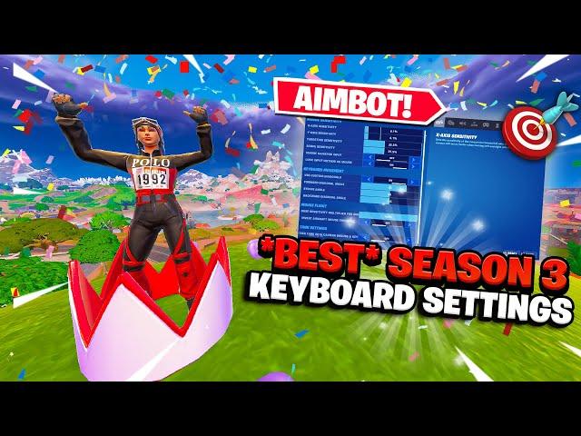 BEST Keyboard & Mouse + Controller Settings for INSANE AIM + FAST EDITS Fortnite Season 3! 