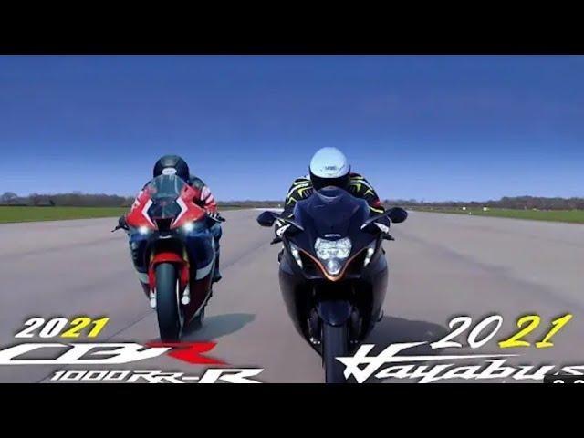 Hayabusa 2021 vs CBR 1000RR-R 2021 0-100 ,0-300 Top speed test #Race #Top speed