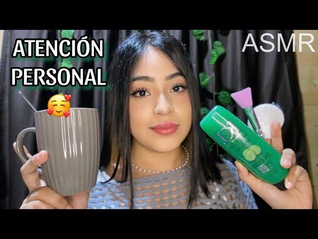 ASMR limpio tu carita y te consiento para dormir 