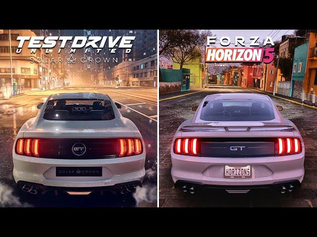 Test Drive Unlimited Solar Crown vs Forza Horizon 5 - Physics and Details Comparison