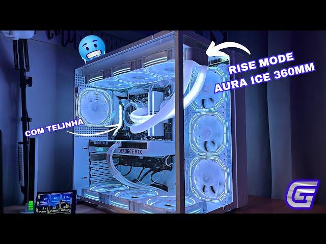 WATER COOLER RISE MODE AURA ICE 360MM - MONTAGEM E TESTES