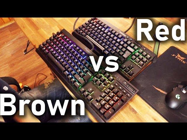 RED Switches VS Brown Switches | Corsair K65 vs K70