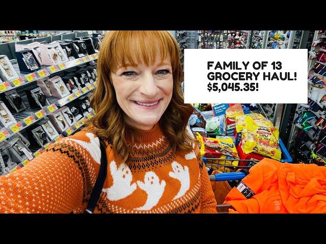 FAMILY OF 13 WEEKLY GROCERY HAUL! $5,045.35!