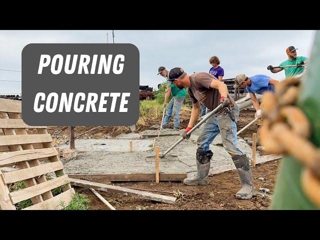 We Are Not Professionals!!! - Pouring Concrete | Spreading Manure