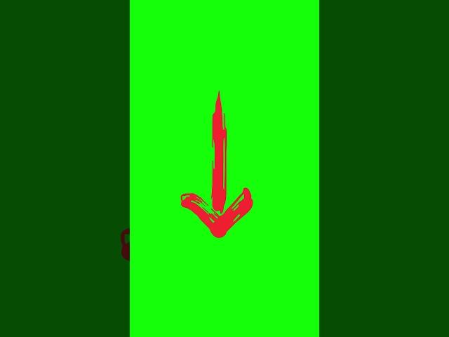 Down Arrow Animation Green Screen