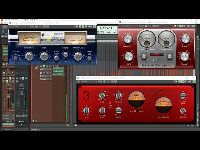 Focusrite Red 3,Scarlett and Midnight  on vocal ( With subtitles)