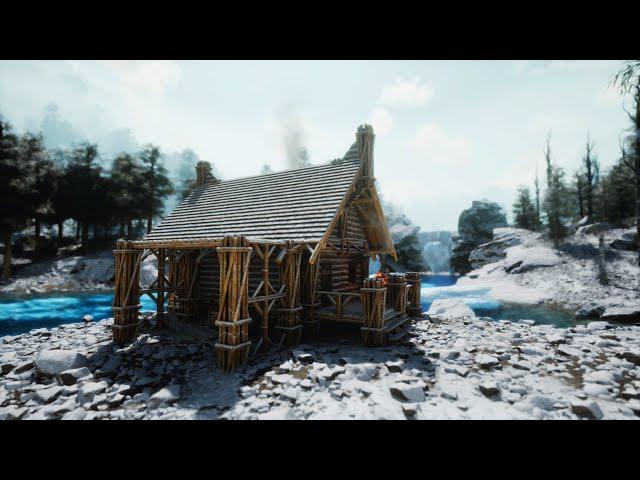 ARK: Survival Ascended | Cozy Log Cabin | Build Tutorial