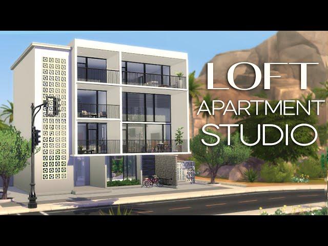 Loft Apartment Studio | Stop Motion build | The Sims 4 | NO CC