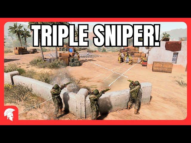 TRIPLE SNIPER RAMPAGE! - 4vs4 - US Forces - Company of Heroes 3