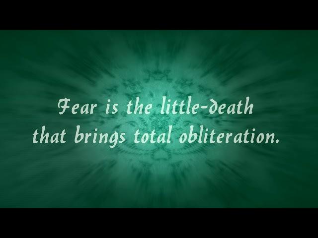 Bene Gesserit Litany Against Fear (Dune) - As performed by Bordeaux Black