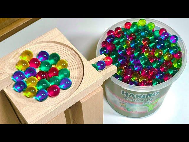 Marble Run ASMR Race  HABA Slope & Dump Truck Excavator Ambulance Forklift Garbage Truck Tractors