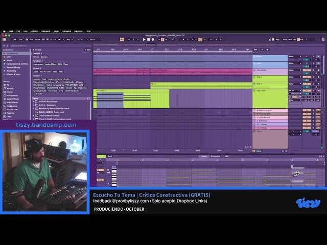 #12 - EN ESPAÑOL - TISZY - Produciendo - Mezclando - En Vivo en Live (ABLETON LIVE 12)