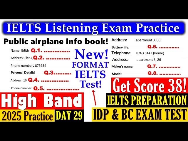 IELTS LISTENING PRACTICE TEST 2025 WITH ANSWERS | 29.01.2025