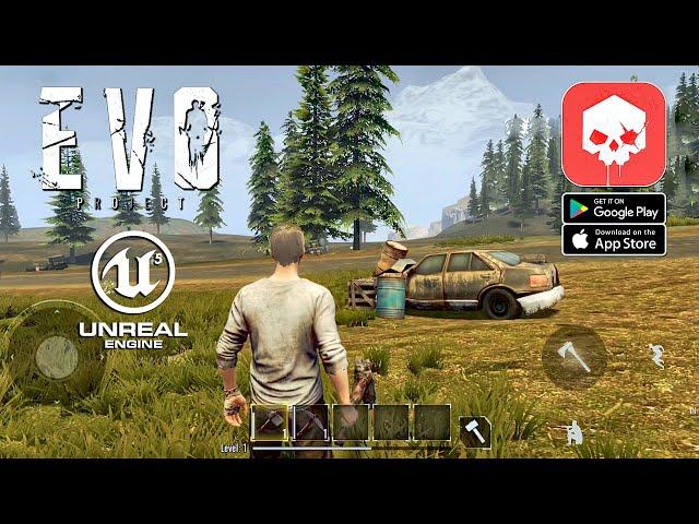 Project EVO - Survival | Unreal Engine 5 | Alpha Tester Gameplay (Android/IOS)