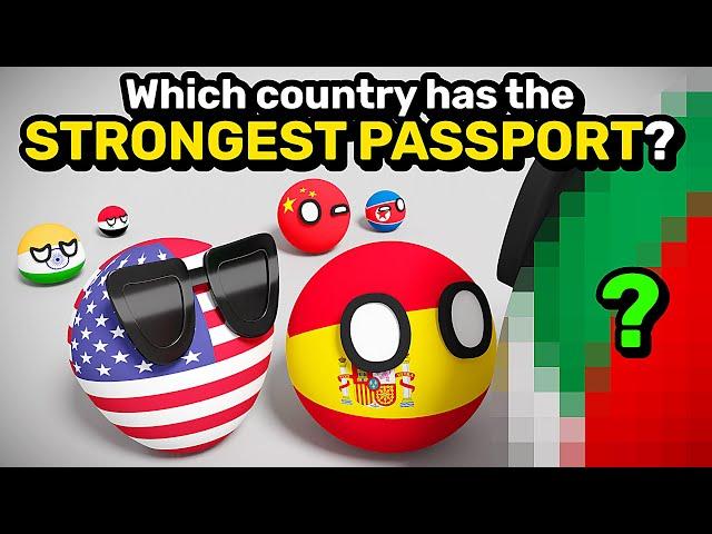 COUNTRIES SCALED BY PASSPORT POWER | Countryballs Animation