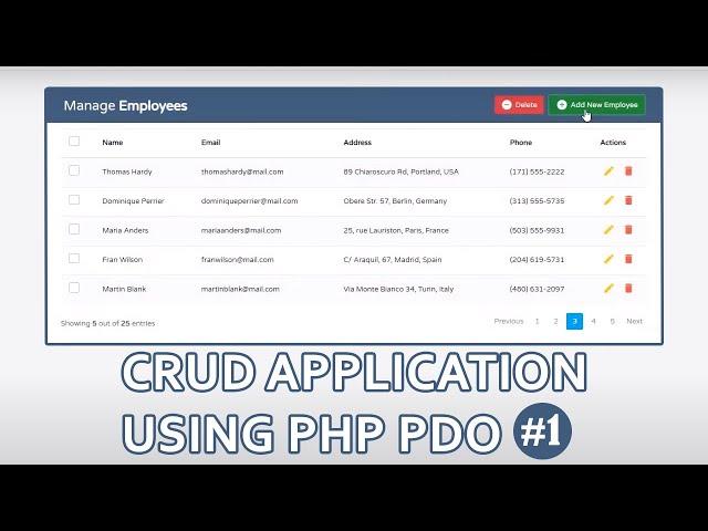 How to make a CRUD application using PHP PDO | Lesson 1