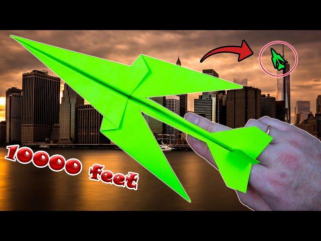 How to make a 100 meter paper airplane, origami airplane!