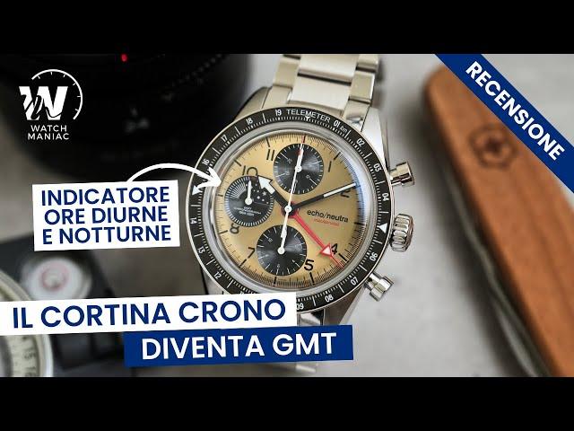 Echo Neutra Cortina 1956 Cronografo GMT, la nuova creazione del marchio italiano