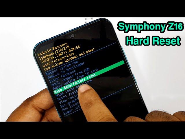 Symphony Z16 Hard Reset / Pattern Unlock / Factory Reset / Without PC |