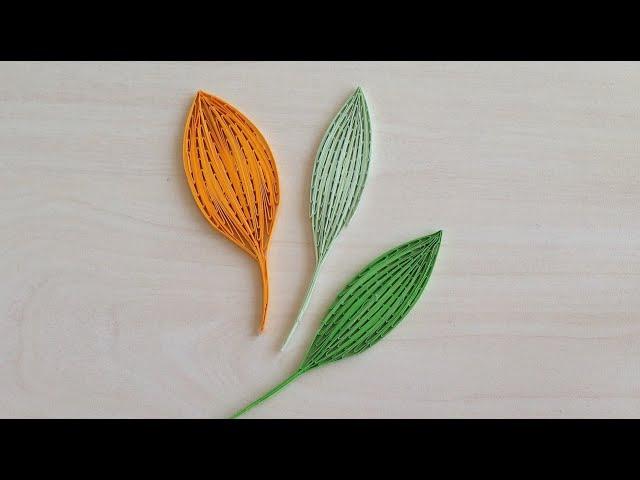 quilling leaf with comb , DIY paper leaves, so easy