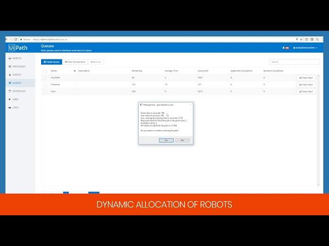 UiPath Demo - Dynamic Allocation of Robots