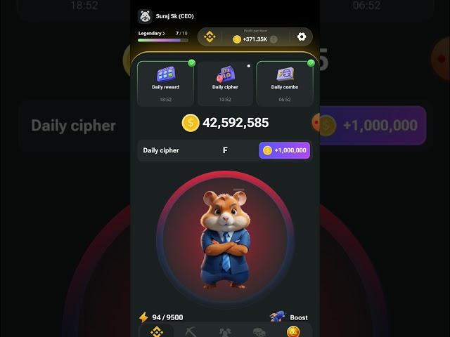 3 November hamster kombat daily cipher combo || daily combo hamster kombat today | 5 million coins 1