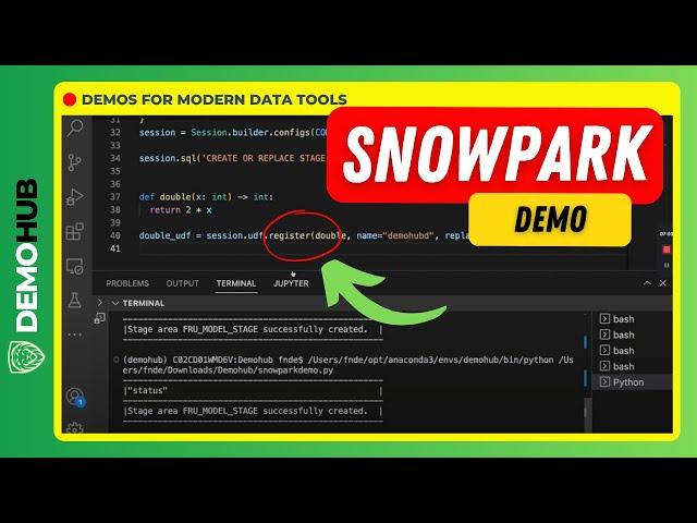 Snowpark Demo // VS Code IDE Setup - Snowflake for Python | Demohub.dev