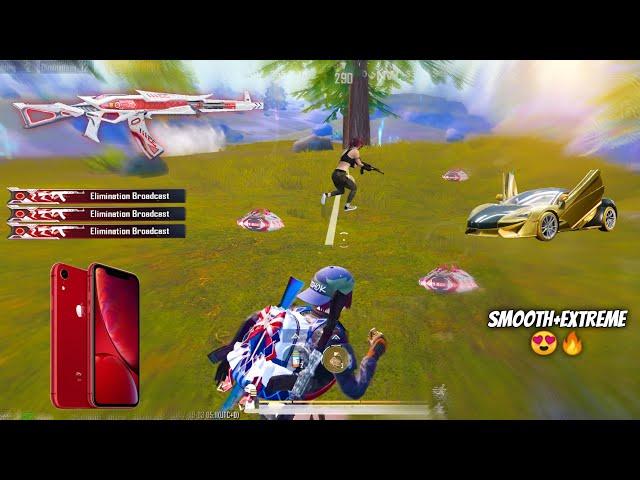 iPhone XR  Smooth + Extreme Graphics PUBG Test 2024  / 4 Finger + Gyroscope