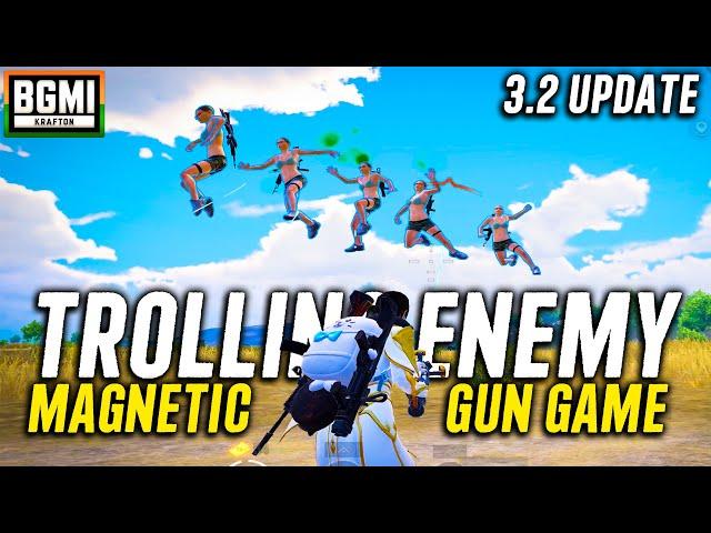 USING NEW MAGNETIC GUN ON ENEMY  | BGMI 3.2 UPDATE NEW RELEASE DATE | Faroff