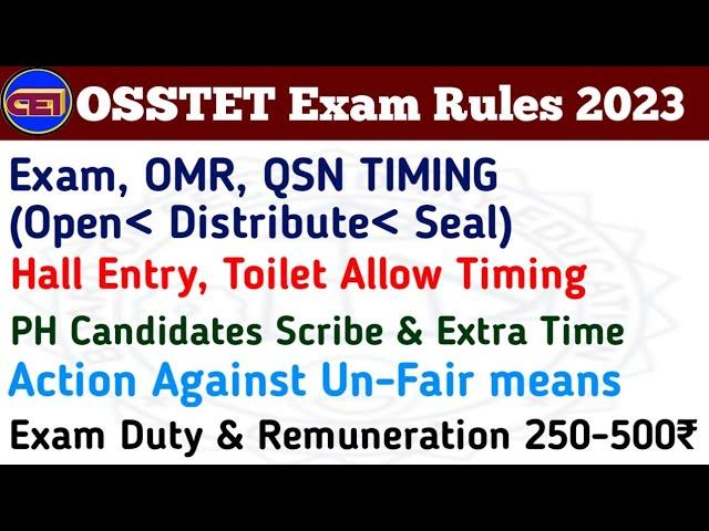 OSSTET EXAM CONDUCTING GUIDELINES 2023 // All Teachers & Candidate Should Know in Details ️