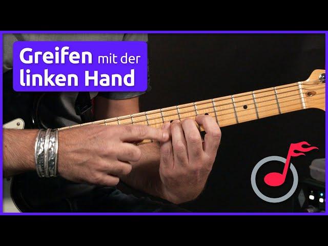 Fingerhaltung der linken Hand beim Greifen  Gitarre lernen mit music2me