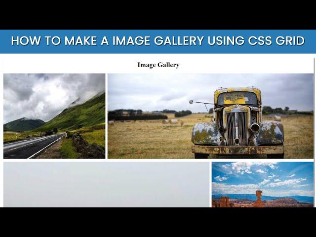 How to Make a Image Gallery using CSS Grid