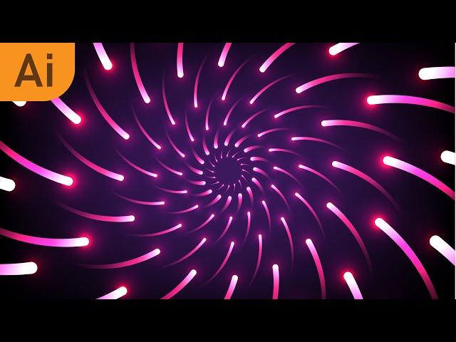 Meteor radial background | Illustrator Tutorial