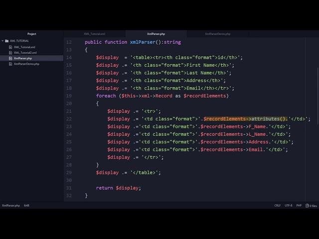 PHP XML PARSER TUTORIAL