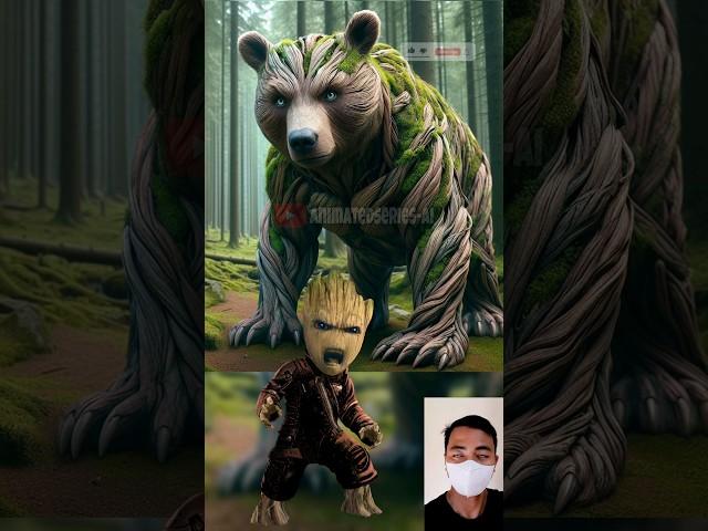 Superheroes as a Bear  Marvel & Dc All Characters #marvel #avengers #shorts #spiderman