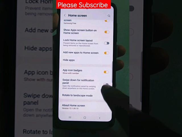 Open Notification panel by swiping down anywhere on the homescreen #shorts #samsung #Notification
