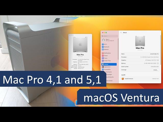 Ventura on the Mac Pro 4,1 and 5,1