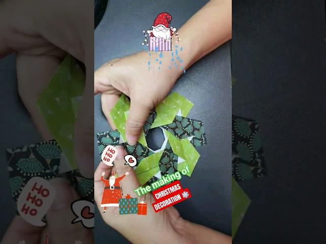 DIY Christmas Ornament Decoration #摺紙 #diy #origami #tutorial #papercraft #craft for kids #shorts