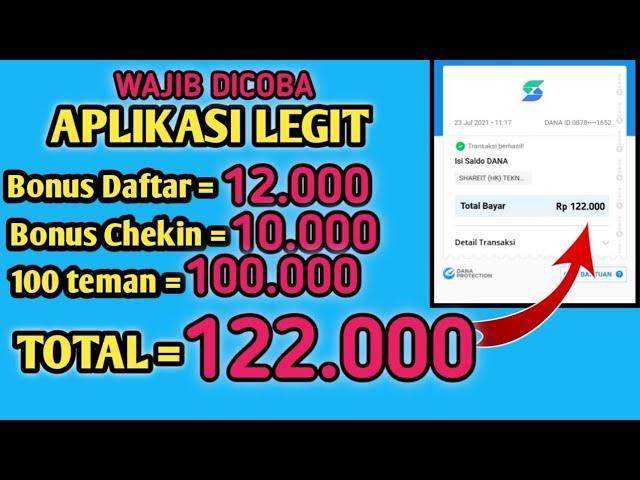 INI BARU APLIKASI LEGIT  LANGSUNG CUAN TOTAL 122.000