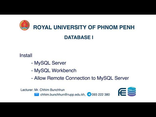 Installing MySQL Server, MySQL Workbench and Allow Remote Connection