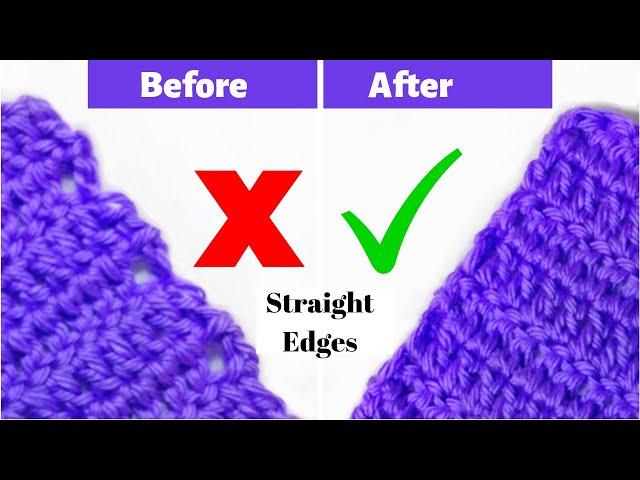 Crochet Straight Edges Double Crochet |Quick Crochet hacks, tips & tricks