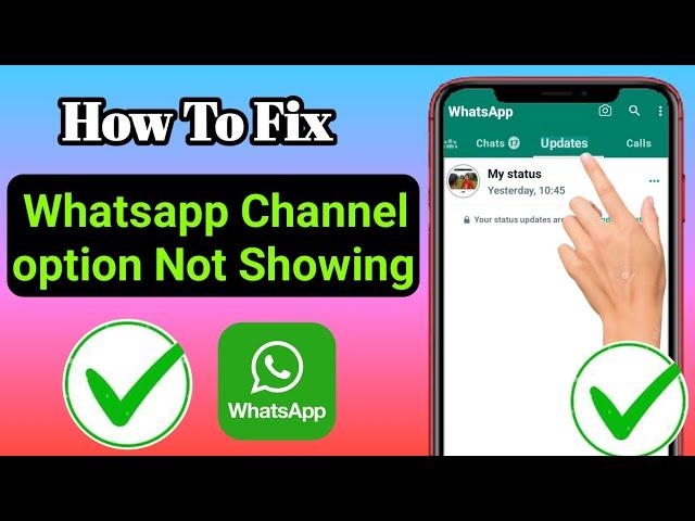 Whatsapp Channel option not showing | How to Fix Whatsapp Channel Updates