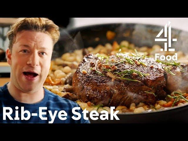 Cooking an UNREAL Rib-Eye Steak in Just 30 MINUTES?! | Jamie's Quick & Easy Food