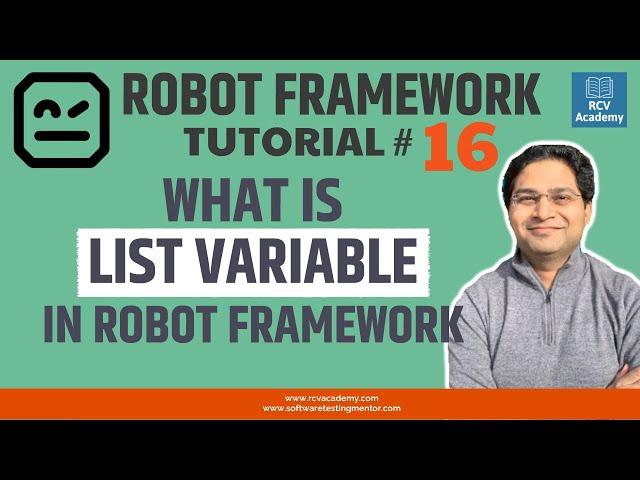 Robot Framework Tutorial #16 - List Variable in Robot Framework