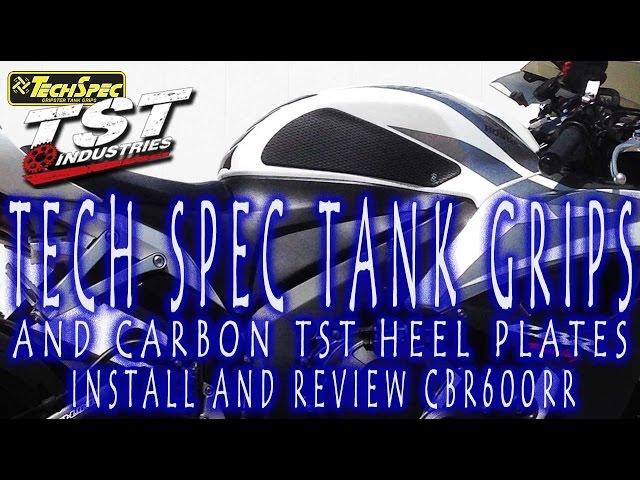 Tech Spec Tank Grips and Carbon TST Heel Plates Install and Review CBR600RR