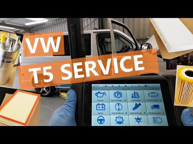 VW T5 Transporter 2.0 TDI SERVICE, OIL CHANGE, FUEL FILTER, CABIN FILTER & AIR FILTER